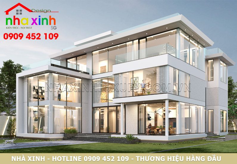 Top 10 biệt thự đẹp theo lối kiến trúc hiện đại đầy sáng tạo 2 Biệt thự đẹp hiện đại 3 tầng đầy đủ tiện nghi ở Đồng Nai