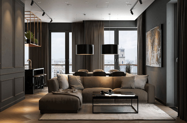 trang tri phong khach rong 30m2