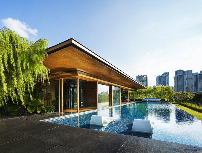 Điểm danh 19 Mẫu Thiết Kế Biệt Thự Hiện Đại Có Bể Bơi Đẹp 9 biet thu mini co ho boi