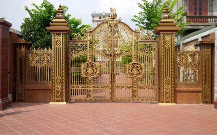 cổng biệt thự nhà vườn