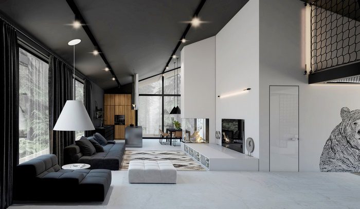 Mẫu phòng khách bếp cho với nội thất thông minh hình 15