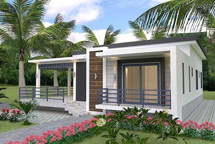 Ngoại thất hiện đại kết hợp với thiên nhiên tạo nên bức tranh phong cảnh tuyệt đẹp.