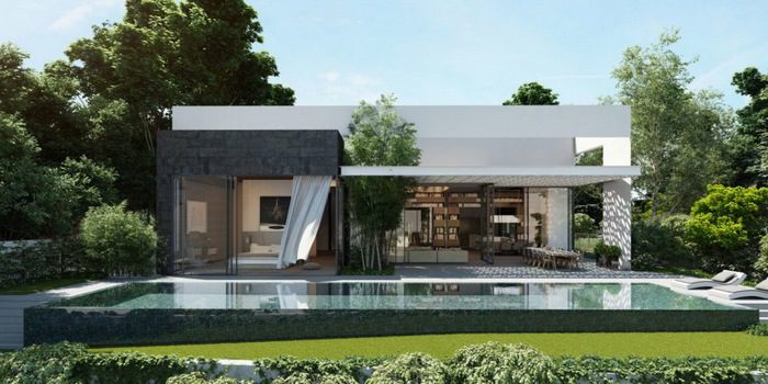 Mẫu thiết kế biệt thự mini 1 tầng mái bằng siêu cá tính