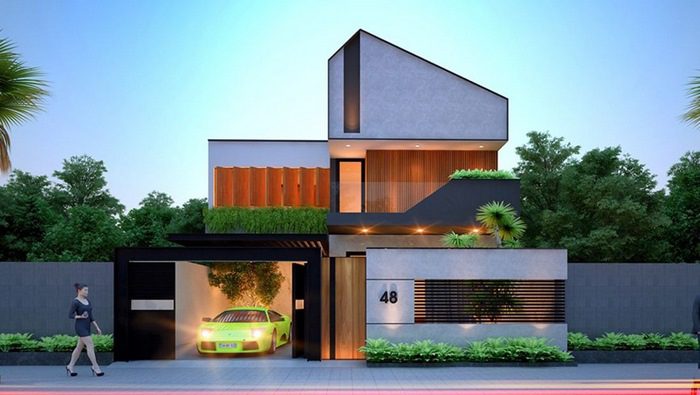 Mẫu Nhà 2 Tầng Mặt Tiền 8m Hiện Đại | Biệt Thự Tiện Nghi 18 Mẫu nhà 2 tầng 8m mặt tiền 3 phòng ngủ