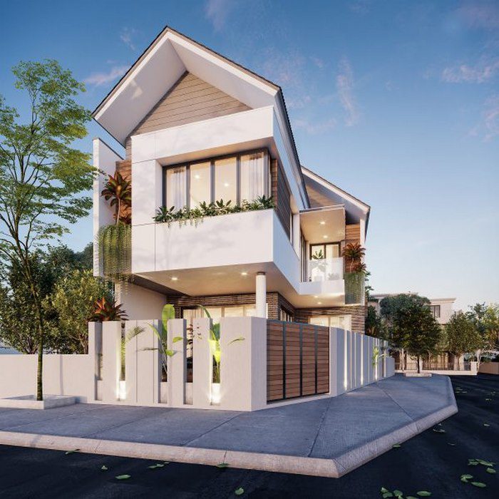 Mẫu Nhà 2 Tầng Mặt Tiền 8m Hiện Đại | Biệt Thự Tiện Nghi 21 Mẫu nhà đẹp 2 tầng rộng 8m 2 mặt tiền thoáng