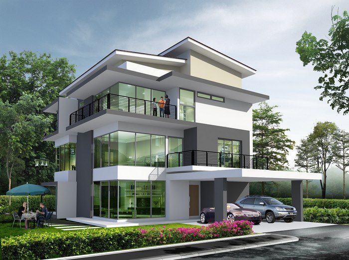 21+ biệt thự 3 tầng hiện đại 120m2 có kiến trúc siêu đẹp 12 Biệt thự được lấy cảm hứng với những ngôi nhà miệt vườn vô cùng tươi đẹp
