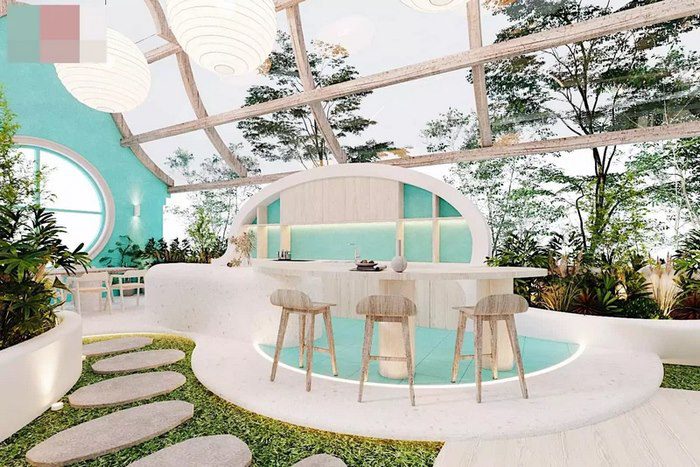 Biệt thự 5 tỷ sang trọng và thân thiện với môi trường 20 Cây xanh phủ kín phần sân thượng
