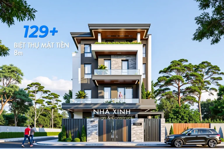 biet thu mat tien 8m