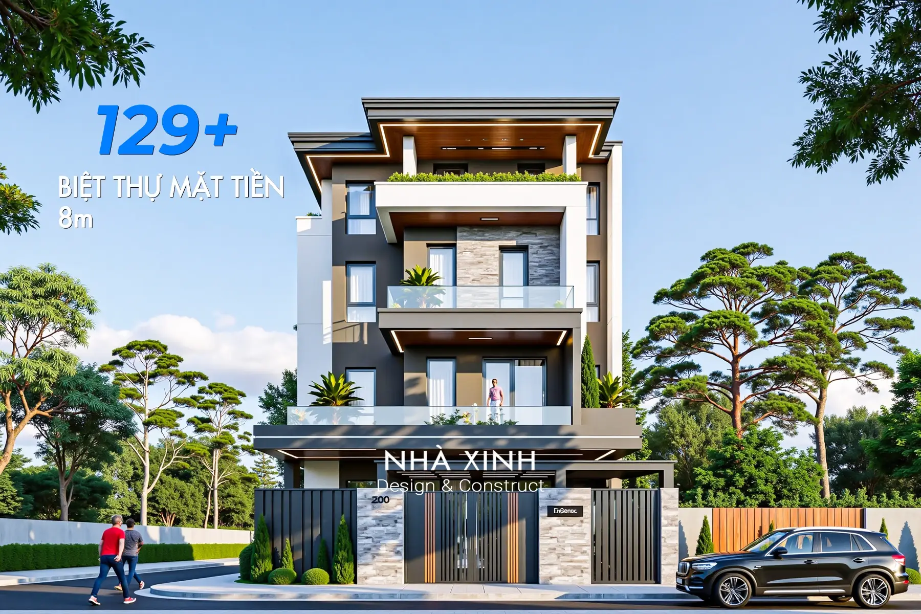 biet thu mat tien 8m