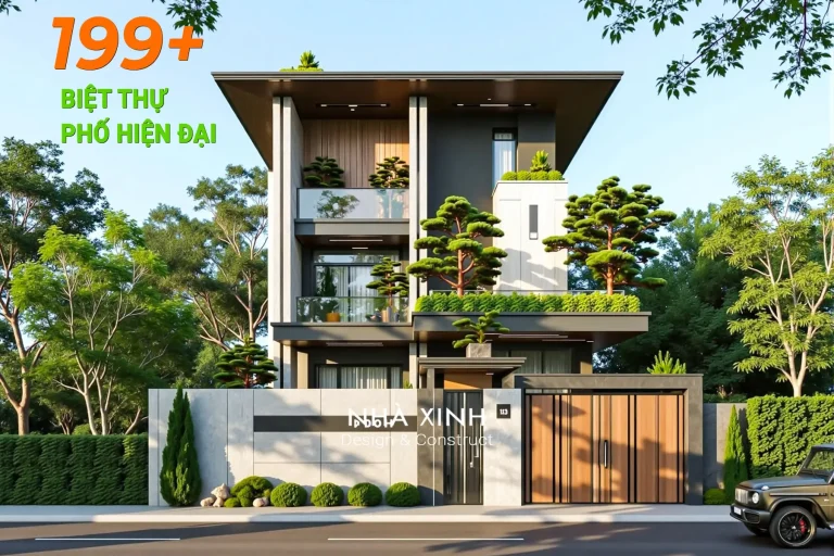 thiết kế biệt thự phố hiện đại