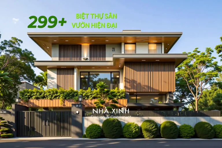 thiết kế biệt thự sân vườn hiện đại
